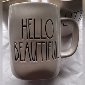 Rae Dunn mug ‘’ hello beautiful” print